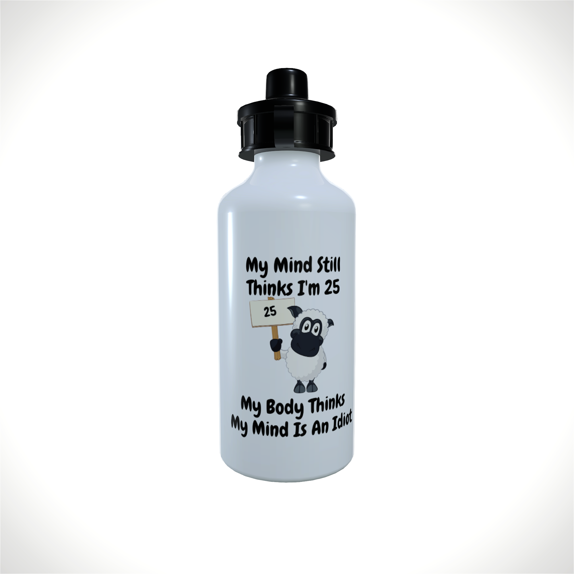 Sheep Sports Bottle - My Body Thinks My Mind Is An Idiot